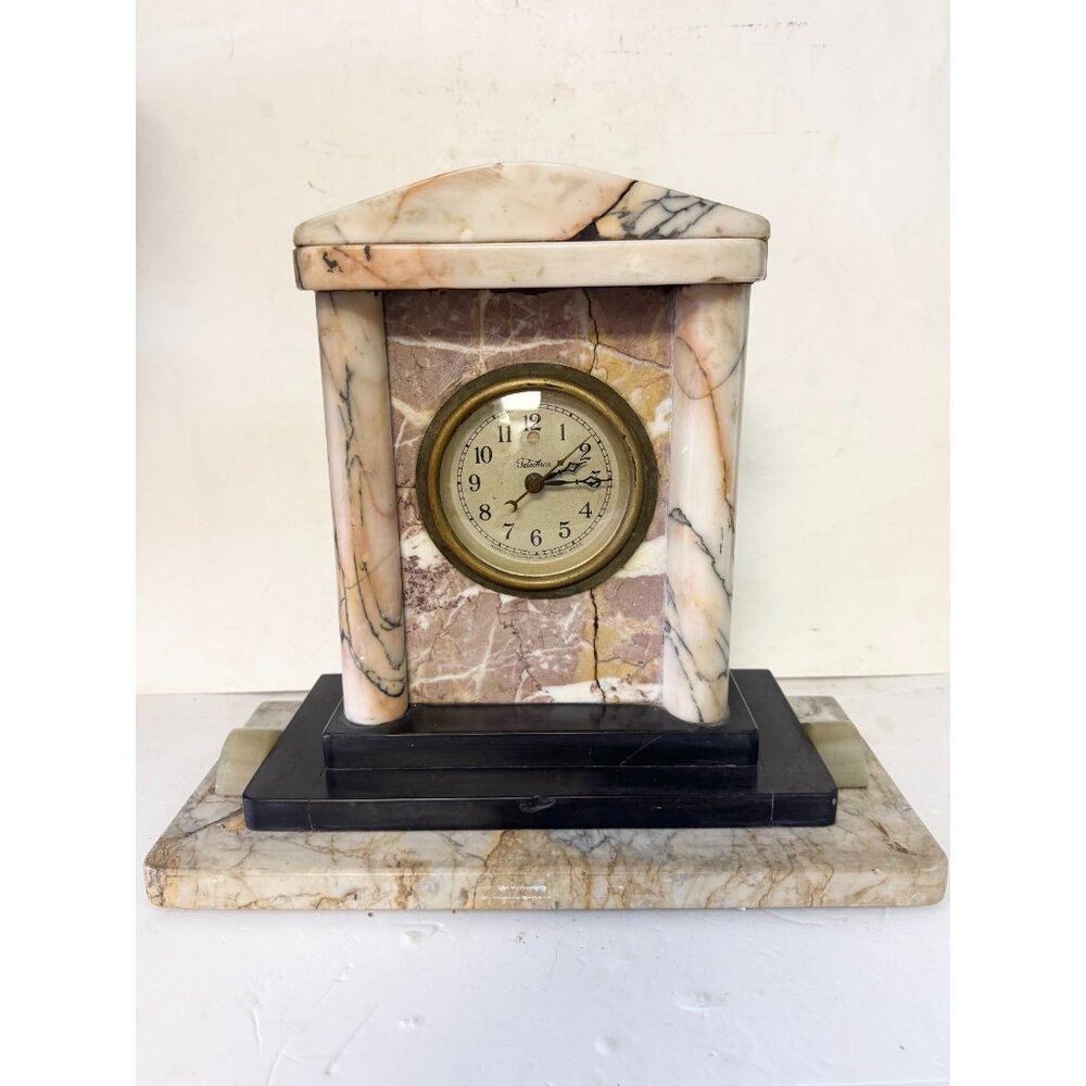 Antique Telechron Marble Mantle Clock